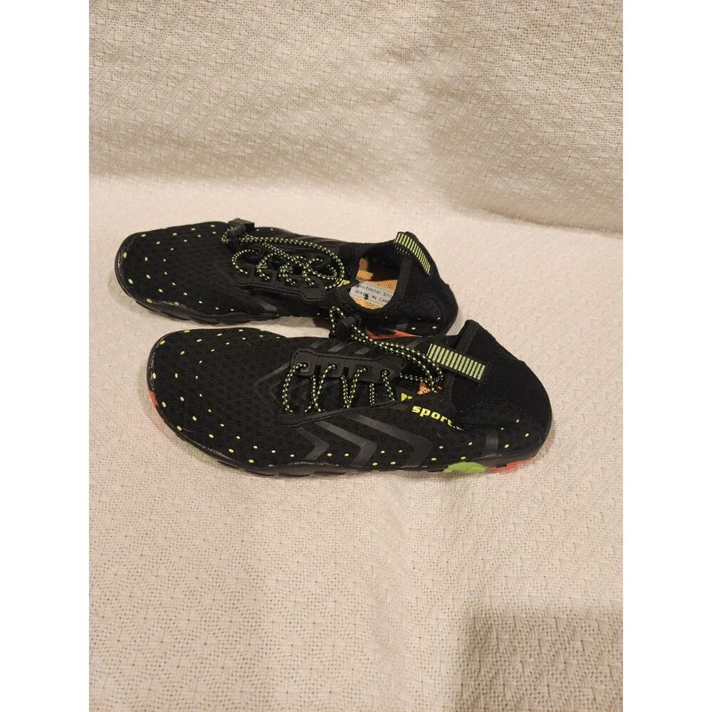 Sport D Mishansa Black Water Shoes With Multicolor Soles Size 36